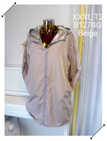 Veste long imperméable réversible beige taille XxXL