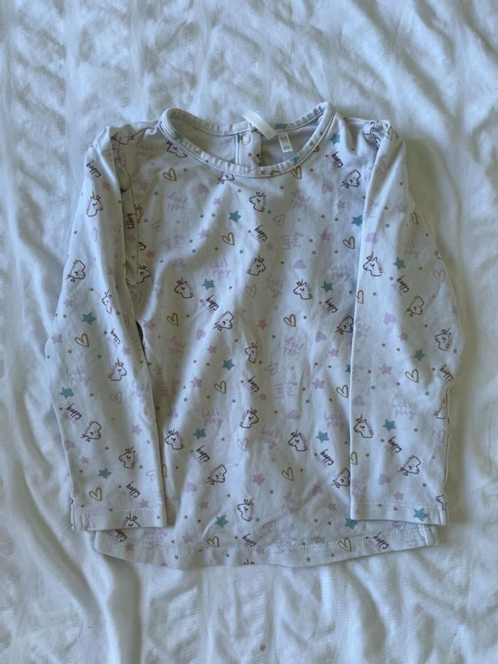 Tee shirt manche longue licorne orchestra 36 mois