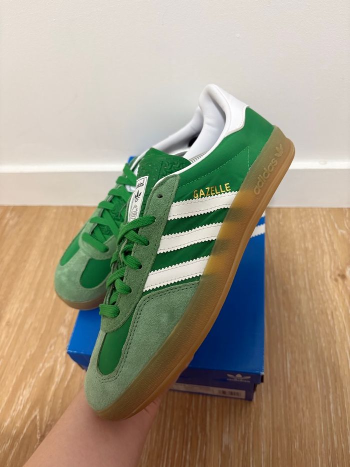 Adidas Gazelle Indoor Green / Ftw White / Haze Green – taille 39⅓, neuves