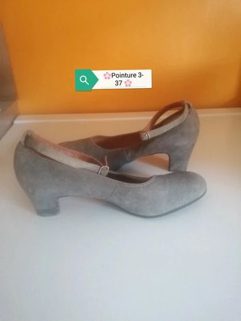 🌸👍Vintage 👍#Escarpins #cuir gris Pointure 3- 37 modèle Novelli " d' Hasley" 🌸