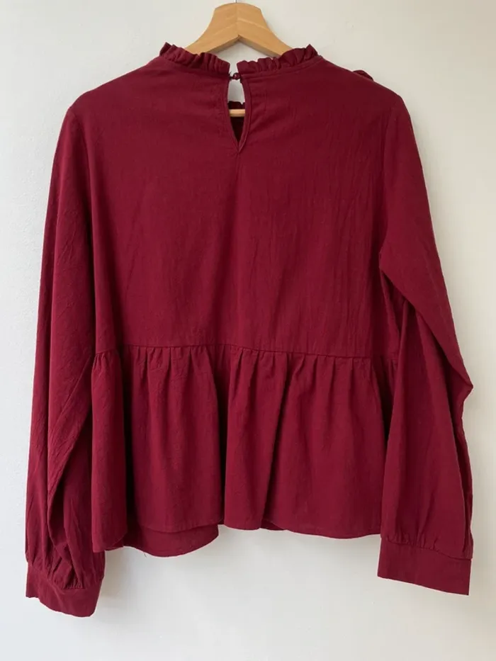 Blouse bordeaux L - photo numéro 5