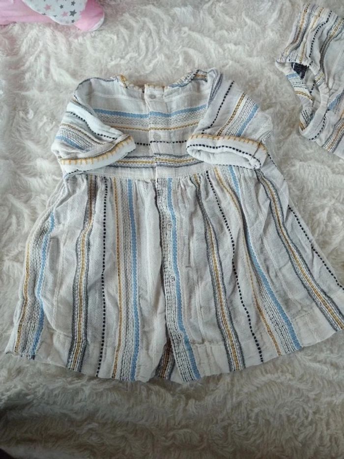 Ensemble (robe+boomer) Fille 3 mois Kiabi 100% coton - photo numéro 11