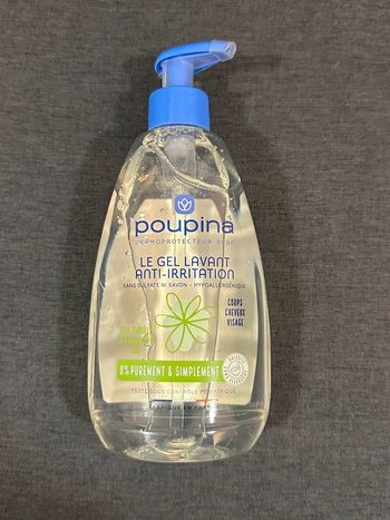 Gel lavant Poupina anti-irritation - Corps, visage & cheveux - Bébé - 485 ml NEUF