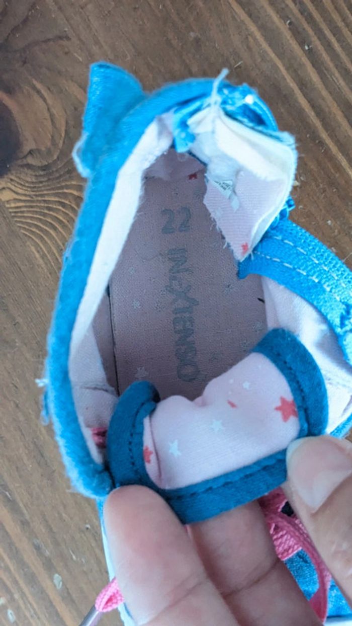 Basket haute en tissu bleu et rose In extenso 22 - photo numéro 5