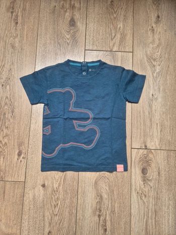 Tee-shirt MC lulu castagnette bleu turquoise 4 ans en parfait état