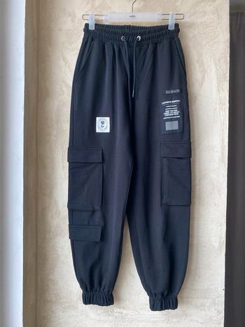 Pantalon de jogging treillis noir Bershka S