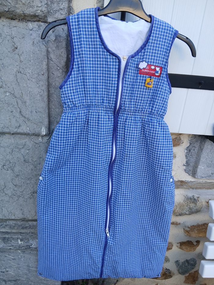 Gigoteuse évolutive  68 a 93cm bleu et blanche