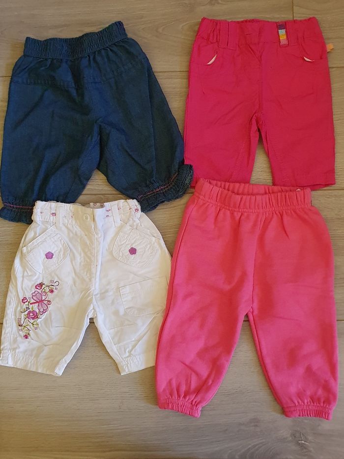Lot de 4 pantalons fille 6 mois