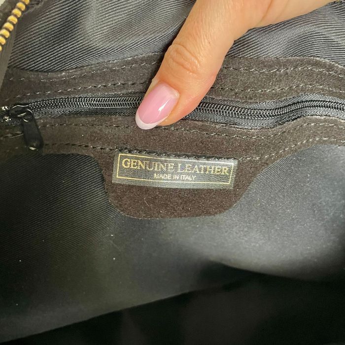 🇮🇹Sac a main 100% Cuir  Daim Noir verapelle🇮🇹 The genuine leather neuf avec Bandoulière - photo numéro 9