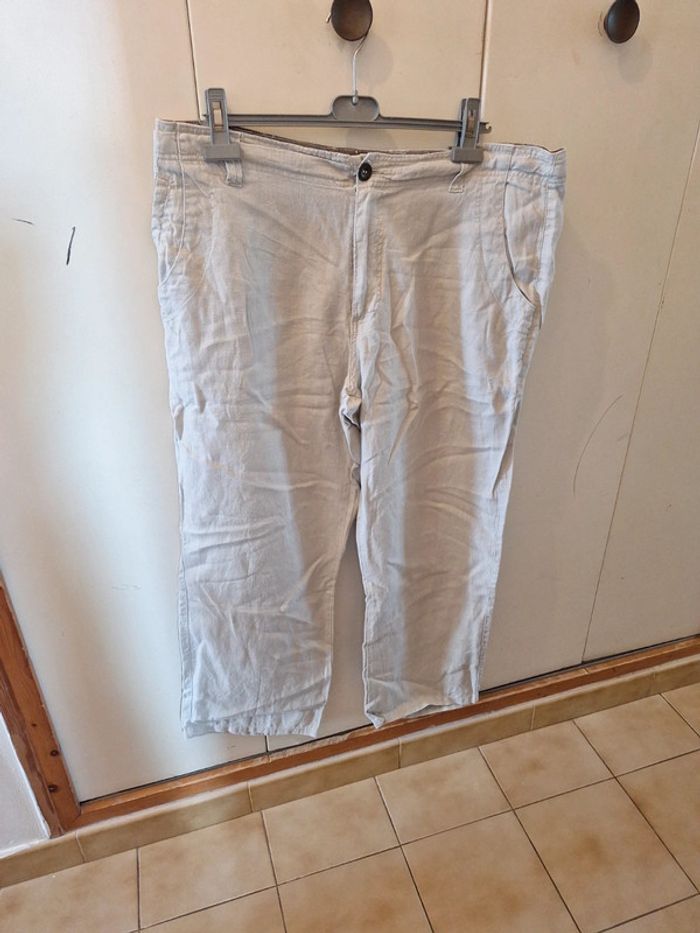 Pantalon lin beige 48