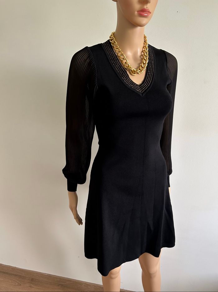 Robe noire neuve à manches longues Morgan taille XS (valeur 65€) - photo numéro 2