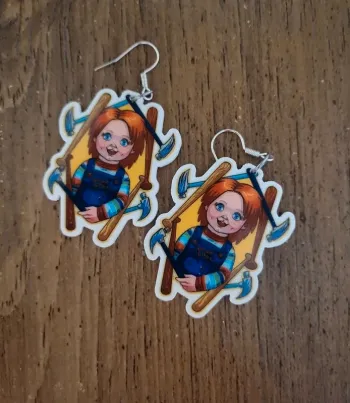 Boucles d'oreilles Chucky Halloween