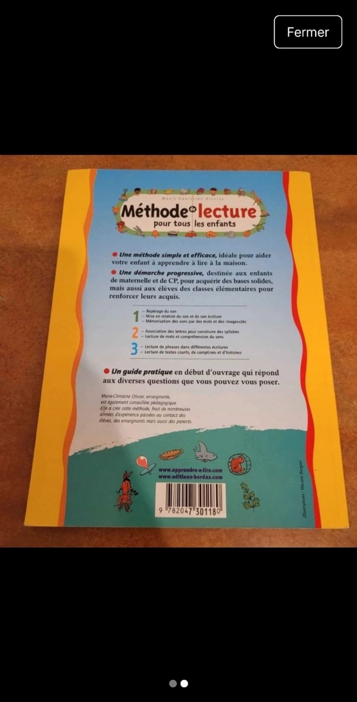 Livre Méthode de Lecture pour tout les enfants - photo numéro 2