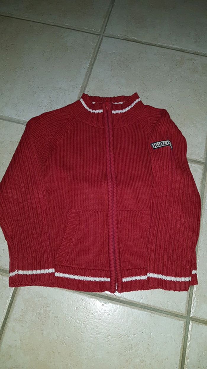 Gilet zippé rouge