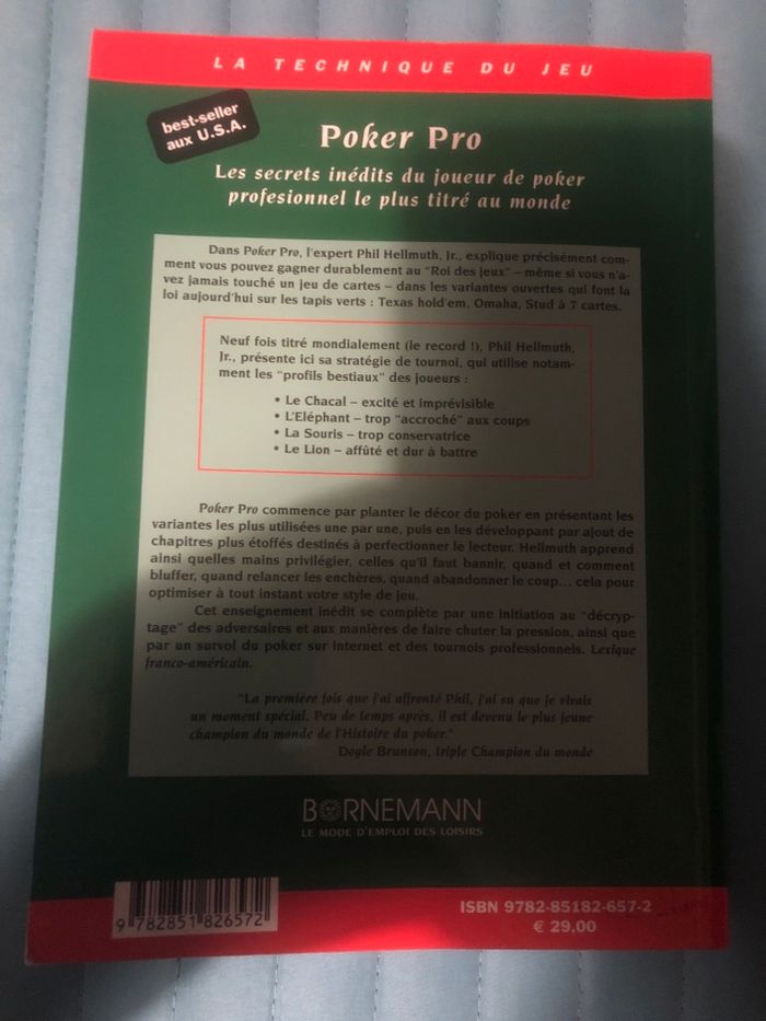 Poker pro - La technique du jeu - Les secrets inédits du joueur de poker professionnel le plus titré du monde - - photo numéro 3