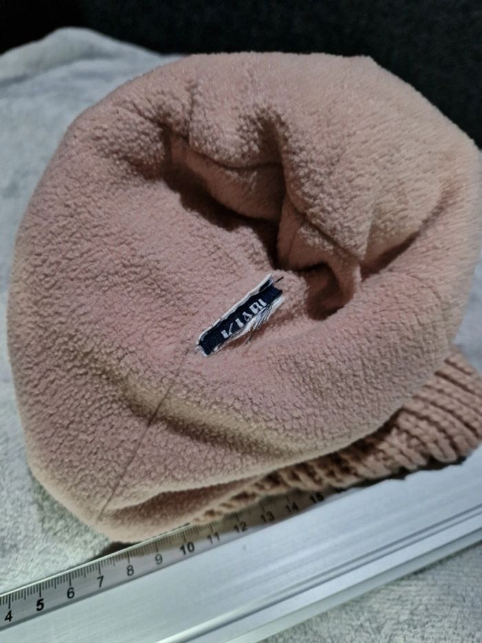 Bonnet fille gris/rose - photo numéro 5