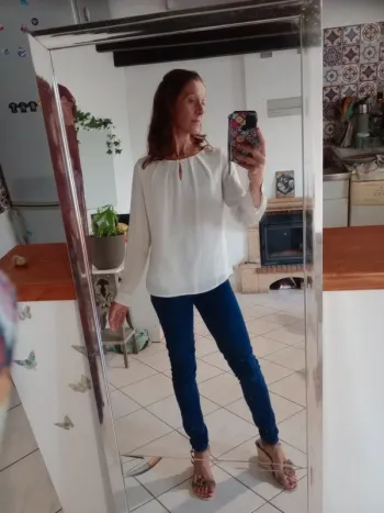 Blouse femme 36 blanc cassé c85