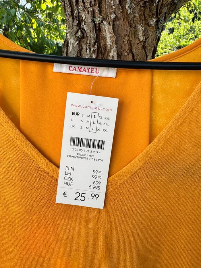 Haut manches longues || Camaïeu || taille L - photo numéro 3