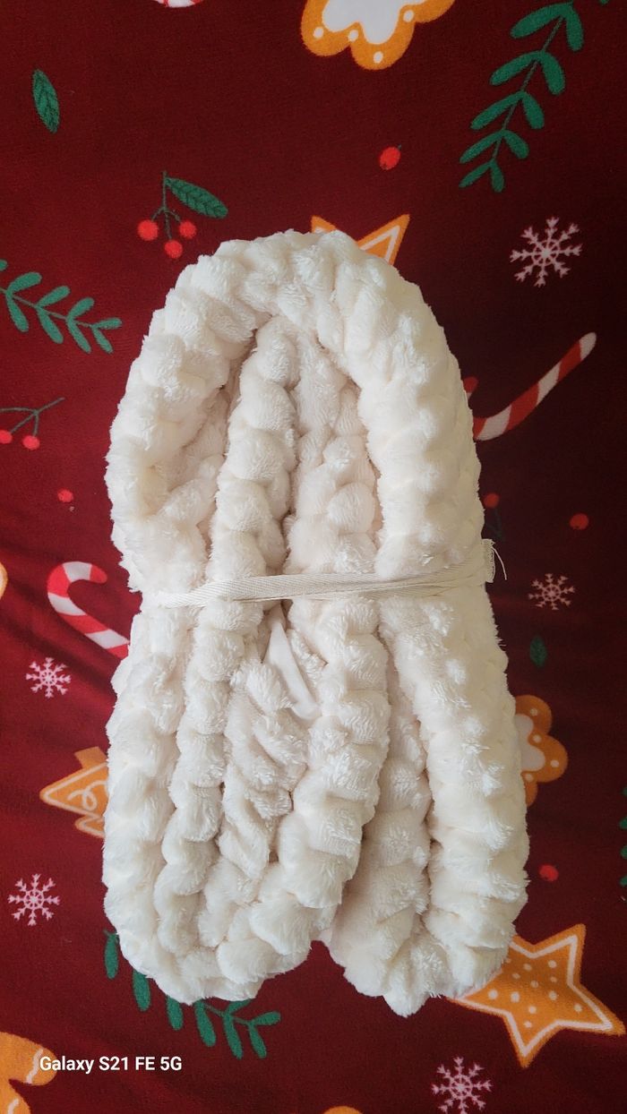 Lot housse de couette king size et 2 taies d oreiller blanc crème oeko tex neuve - photo numéro 3