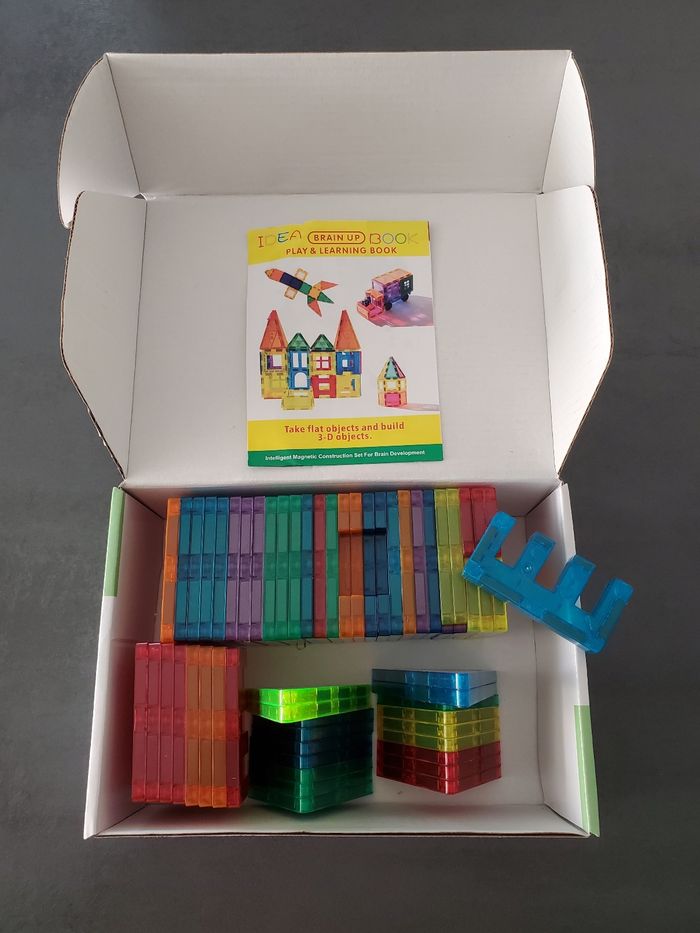 Tuiles magnétique 60pcs jeux construction aimanté - photo numéro 4