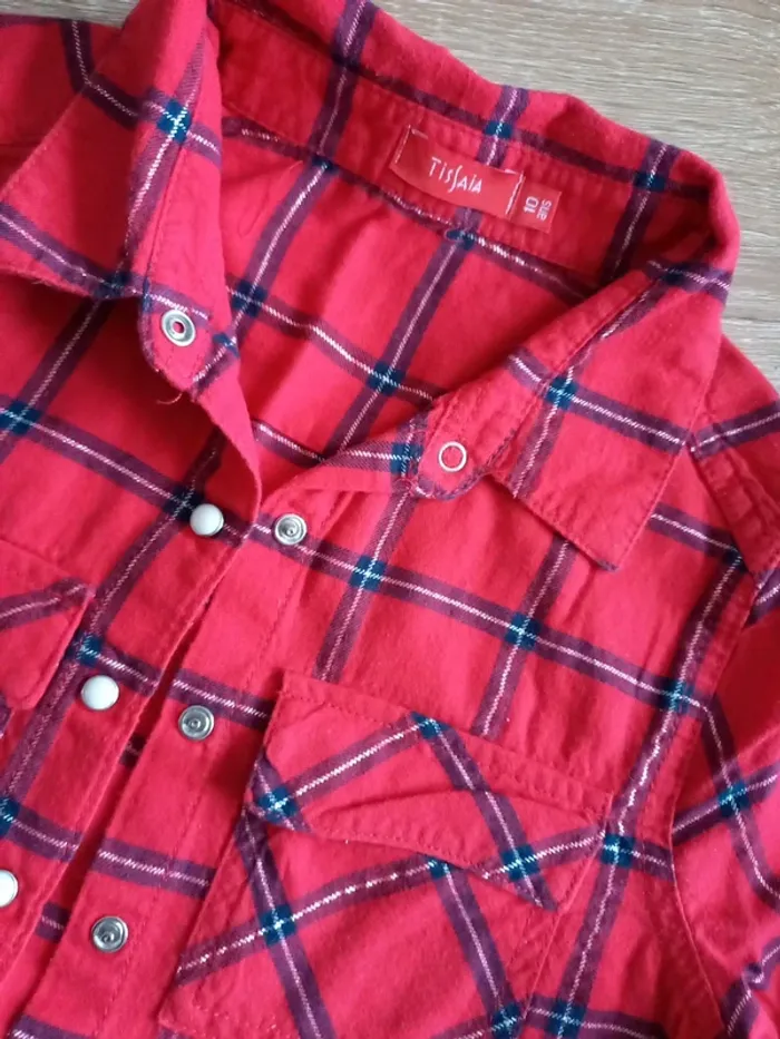 Chemise rouge fille 10 ans - photo numéro 3