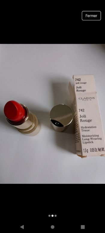 Mini rouge a lèvres joli rouge numéro 742 Clarins neuf