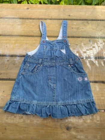 Robe salopette en jean 2 ans