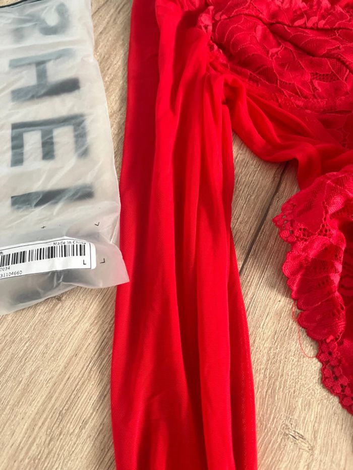 Superbe body sexy shein rouge taille L neuf - photo numéro 4