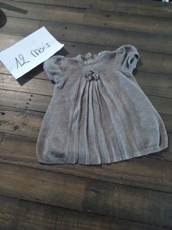 Robe pull grise Cyrillus t 12 mois