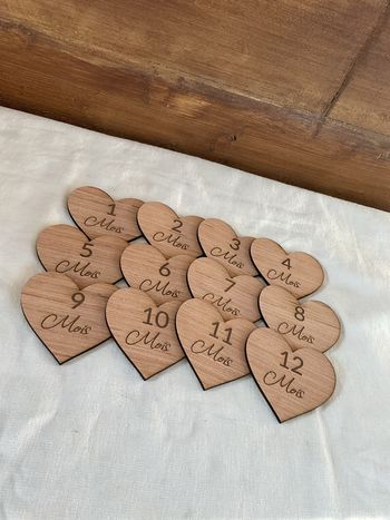 Carte étape bébé en bois