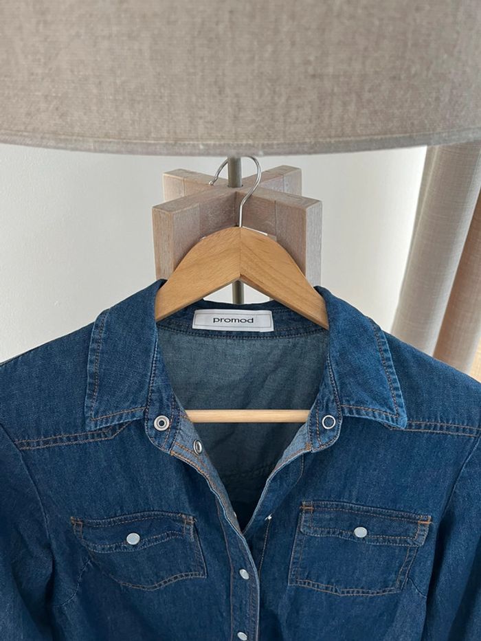 Chemise en jean femme Promod taille 36 neuve - photo numéro 3