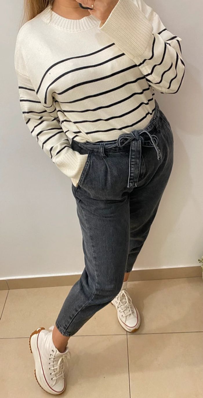Pull Marinière Taille M-L - photo numéro 2