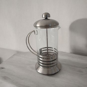 Cafetière à piston (French Press) en Inox et Verre - 350ml / 3 tasses