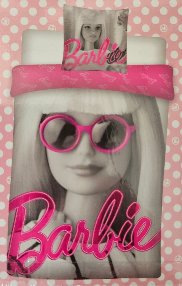 Parure de lit simple (housse de couette + taie d'oreiller) - Barbie - Mattel