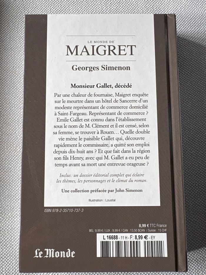 Livre Monsieur Gallet décédé – Georges Simenon • Roman Policier Maigret - photo numéro 2