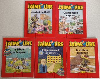 Lot de 5 livres anciens de la collection j'aime lire n° 119,121,122,126,134