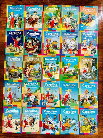 Gros lot de livres vintage couleurs Caroline Pierre Probst Hachette Jeunesse 25 bd