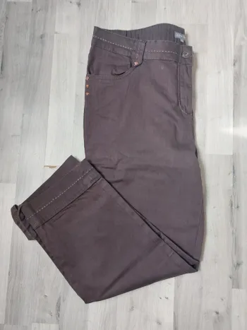 Pantalon large marron