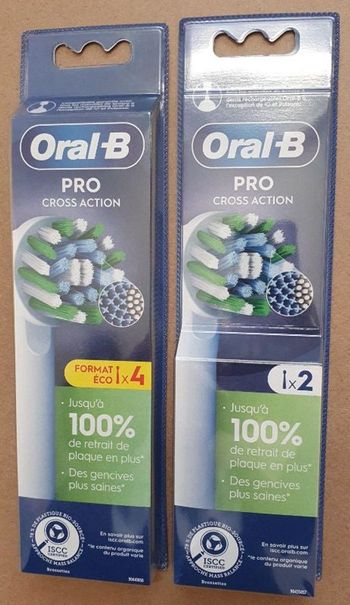 Brossettes pro cross action oral-b