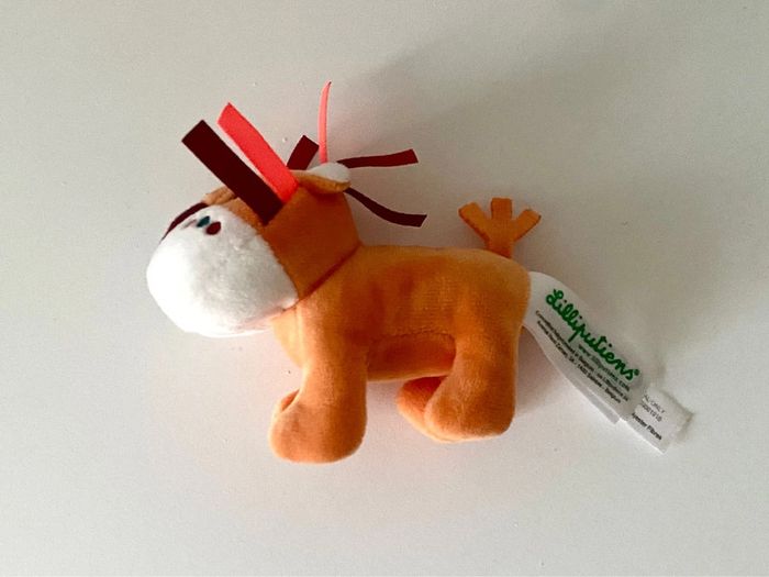 Lot de 2 petites peluches girafe et lion Lilliputiens NEUVES - photo numéro 5