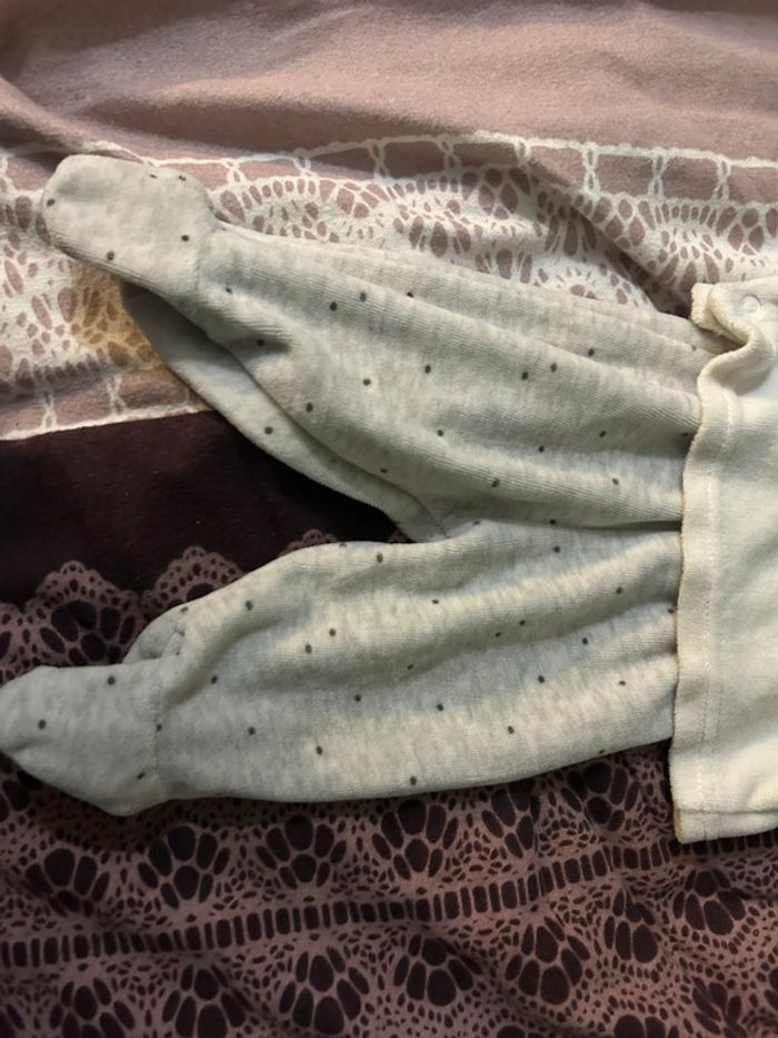 Pyjama 2 pièce fille 1 mois, chocolatine, bébé, pantalon, naissance - photo numéro 3