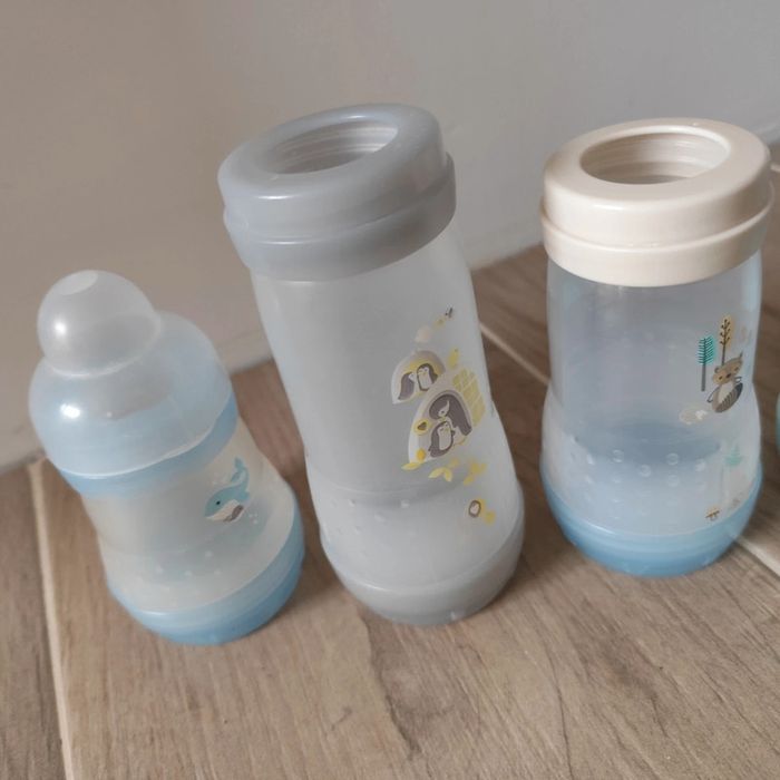 Lot de 6 biberons mam et boîte a lait - photo numéro 3