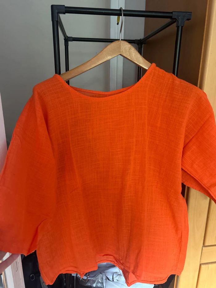 Blouse orangeflashy