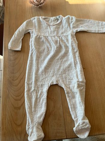 Pyjama une pièce blanc 12 mois