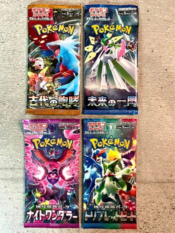 Lot 4 boosters cartes Pokémon neufs japonais