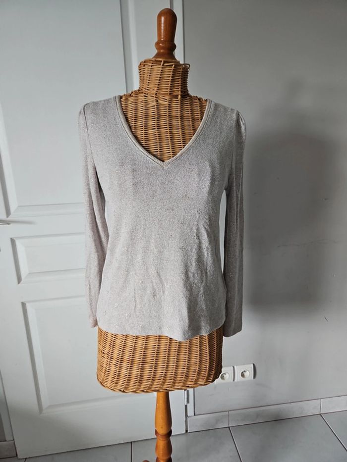 Pull col V femme taille S gemo u46 - photo numéro 2