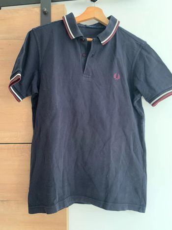 Polo Fred Perry noire bordeau
