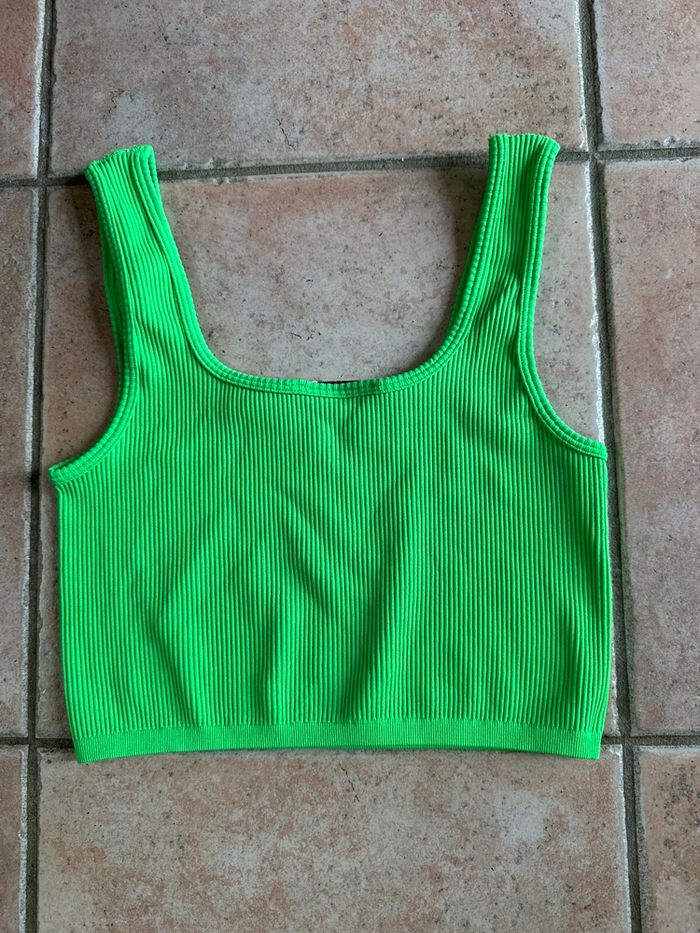 Croc top brassière vert fluo FB Sister taille M - photo numéro 2