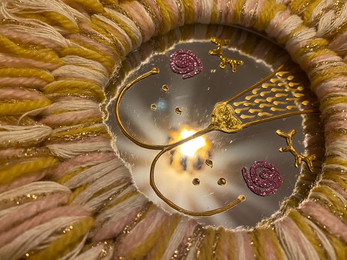 Mademoiselle Lion taille S rose/jaune/doré