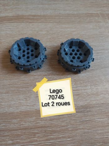 Lego 70745 lot 2 roues grise